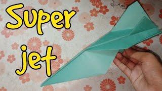 How to make a super jet paper plane that fly far and fast | Cool Origami fighter step by step | #3