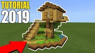 Minecraft Tutorial: How To Make A Easy Starter Wooden Treehouse 2019