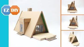 How to Make a Beautiful Romantic House from Cardboard - Cardboard DIY Project