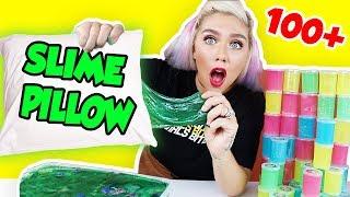 DIY HOW TO MAKE A GIANT JIGGLY SLIME PILLOW! 100+ Store Bought Jiggly Slime! SO SATISFYING!