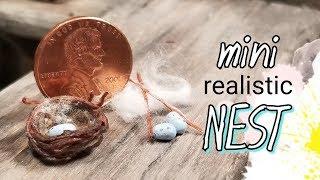 Making a Miniature Birds Nest - DIY Tutorial for Doll house (Abandoned Coffee Shop)