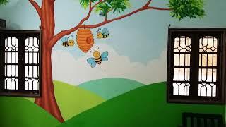 Play School Wall Painting, 9849938885, Venkat Arts, How to Decorate Play School Classroom,