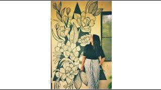 Floral Wall Art || Doodle Wall Art || Wall painting & Mural Painting