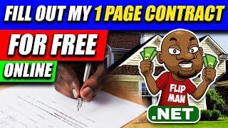 How to Fill Out a Real Estate Contract for Wholesaling Houses Online for FREE