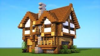 Minecraft Tutorial: How to build a Medium survival house ( Medieval Mansion ) 2019
