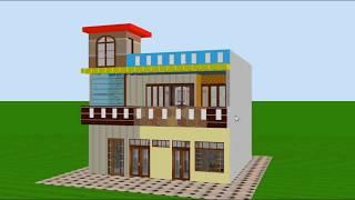 30x30 feet small space new home design with beautifu front elevation