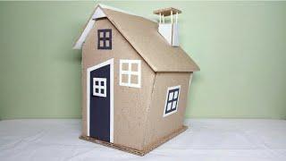 How to make house from cardboard ll kids craft