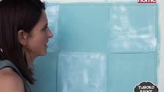 Tjhoko Paint - How to stencil a bathroom wall