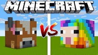 Minecraft COW HOUSE vs RAINBOW SHEEP HOUSE / Minecraft battle Noob vs Pro