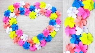 Wall Decoration Ideas. Heart Design Valentine's Day Room Decor Ideas. Paper Flower Wall Hanging 78
