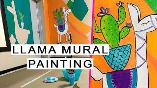 Large Llama Painting on WALL || Texas Art & Soul