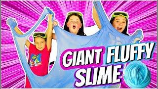 How to Make GIANT FLUFFY SLIME!  20 Pounds HUGE FLUFFY Slime!