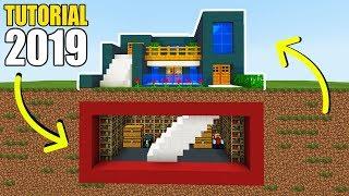 Minecraft Tutorial: How To Make The Ultimate Modern House 2019 (Hidden Underground Base)