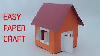 HOW TO MAKE A EASY PAPER HOUSE.(EASY PAPER CRAFT)
