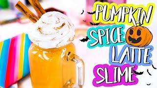 DIY Pumpkin Spice Latte Slime! How To Make Best Fluffy Slime For Halloween!