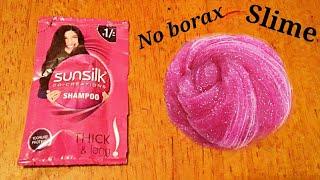 how to make sunsilk shampoo slime! no borax!
