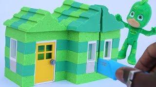 How To Make PJ Masks House Kinetic Sand SuperHeroes Satisfying Video