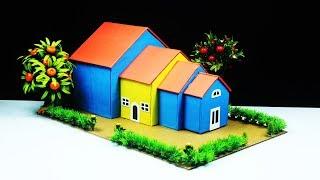 How To Make Beautiful Mansion Cardboard House With Garden