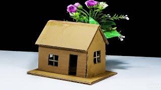Make a Beautiful House from Cardboard - Simple Handmade DIY Crafts