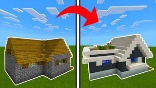 Minecraft Tutorial: How To Transform a Village House Into A Modern House