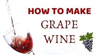 Home Made Red Wine Recipe using Fresh Black Grapes!