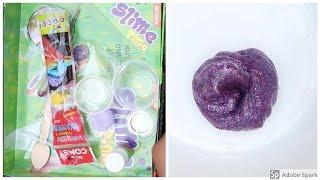 How to make slime with glue,glitter,slime detector - unboxing slime time box