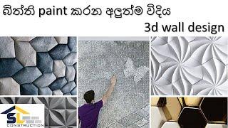compare between paint and 3d wall design  in sinhala language