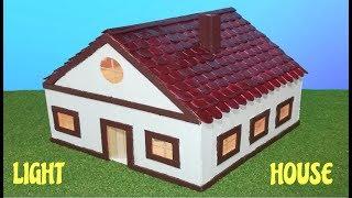 How to make popsicle stick house with light
