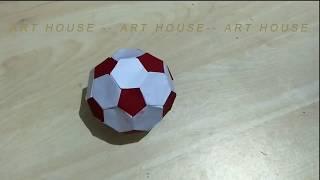 How to make a paper football by Art House | Paper football making DIY/TIY