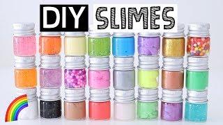 MAKING 25 AMAZING DIY SLIMES - Six EASY Slime Recipes!