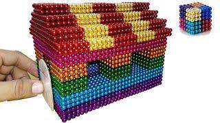 ASMR - How To Make Rainbow House With Tons of Magnetic Balls - Magnetic Boy