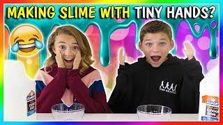 TINY HANDS SLIME MAKING CHALLENGE | We Are The Davises