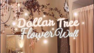 DIY DOLLAR TREE Flower Wall from My Room Tour Video