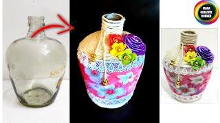 Simple and easy Glass Bottle decoration #Glass bottle decoration idea#DIY Glass bottle decoration #