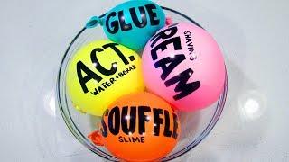 How to Make Satisfying Rainbow Soufflé Slime with Balloons!