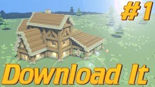 How to Build a House In Minecraft EASILY Using Cubes | Minecraft World with Download | Rustic House