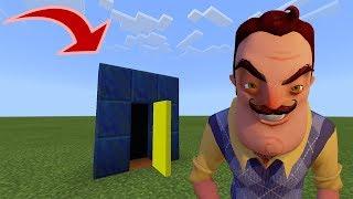 How to Make a SECRET DOOR to HELLO NEIGHBOR'S HOUSE in Minecraft PE