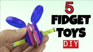 NEW! 5 EASY DIY FIDGET TOYS - DIY TOYS FOR KIDS TO MAKE USING HOUSEHOLD ITEMS-STRESS RELIEVERS-DIYS