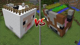 Minecraft COW HOUSE VS SHEEP HOUSE MOD / FIND OUT WHICH MOB IS BETTER TO MAKE A HOUSE !! Minecraft