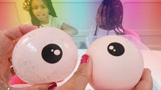 Making Slime With Funny Balloons -  Popping Mini Bags