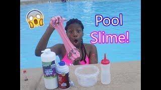 Making Slime At A Public Pool! (Almost Got Busted!) | Peachy Queen |