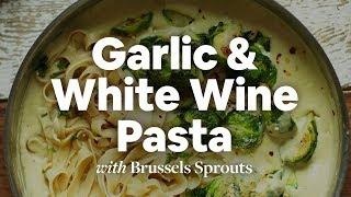 Garlic & White Wine Pasta with Brussels Sprouts | Minimalist Baker