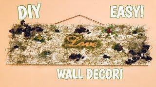 DIY  FAKE PLANT WALL  DECOR EASY!