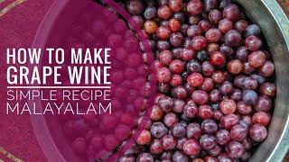 how to make grape wine||മുന്തിരി വൈൻ എങ്ങനെ എളുപ്പത്തിൽ ഉണ്ടാക്കാം|| simple ingredients||p-1