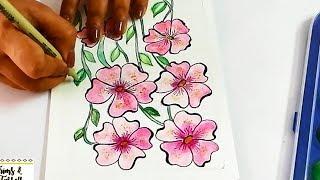 DIY : Beautiful Floral Painting Ideas for Beginners | Painting Tips & Tricks