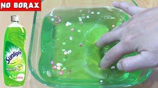 DIY Sunlight Slime ???? Make Clear Slime With Dish Soap No Borax (#clearslime)