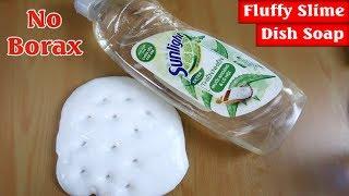 DIY Giant Fluffy Slime With Dish Soap No Borax And Shaving Cream | Slime DIY
