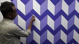 3d wall painting | 3d wall texture new design ideas | 3d wall decoration effect | interior design