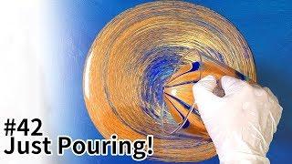 How to acrylic pouring basic - tree ring pour Fluid art / Abstract painting