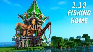 1.13 MINECRAFT - How to Build a FISHING TOWER/ HOUSE! (SURVIVAL HOUSE TUTORIAL)